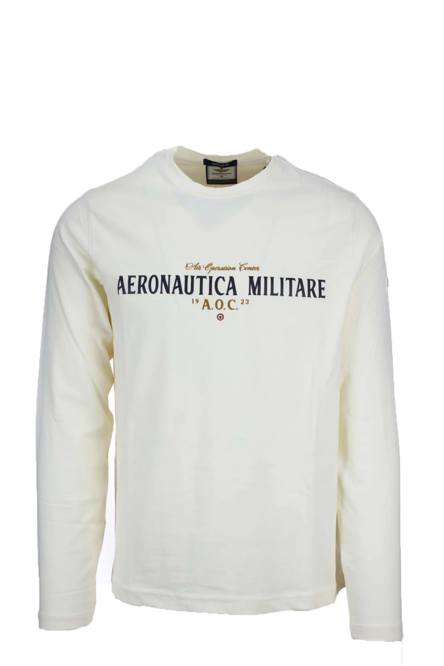 Air Force Long Sleeve T-Shirt with Printed Design - Aeronautica Militare Inspired - Prestigemodauomo Collection