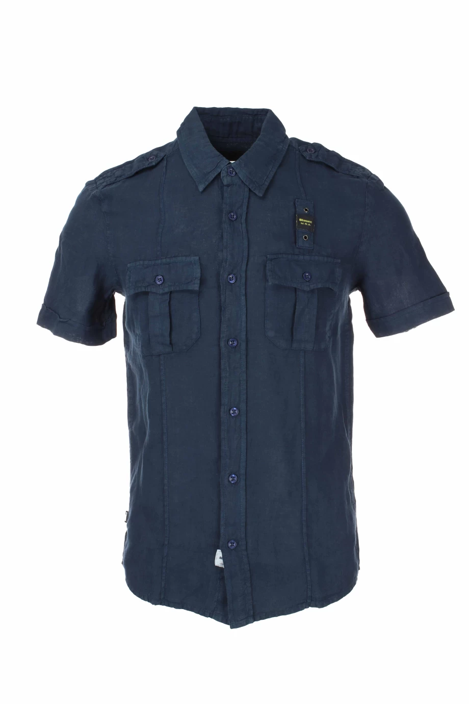 BLAUER Men's Linen Half Sleeve Shirt - Premium Casual Summer Top - Prestigemodauomo Collection