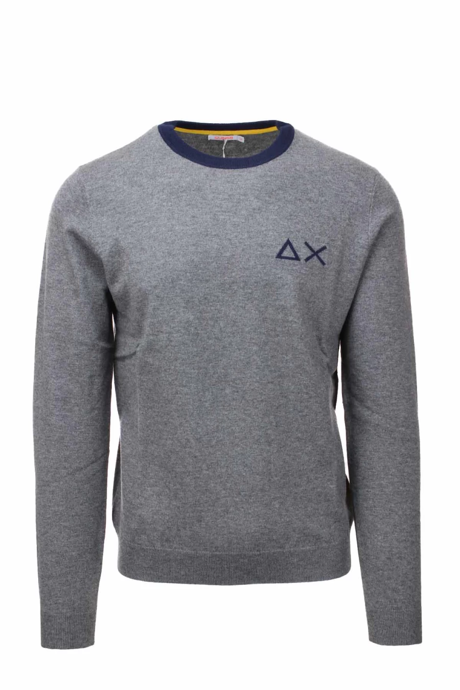 "Sun68 Men's Wool Crew Neck Sweater with Contrast Trim - Premium Knitwear"