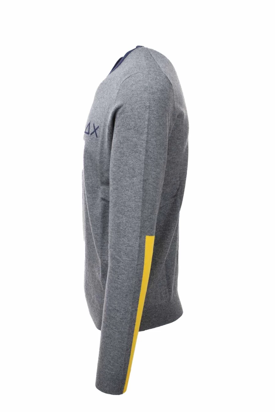"Sun68 Men's Wool Crew Neck Sweater with Contrast Trim - Premium Knitwear"