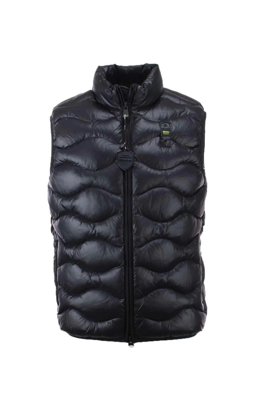 BLAUER Men's Sleeveless Wavy Stitch Detail Vest - Prestigemodauomo Collection
